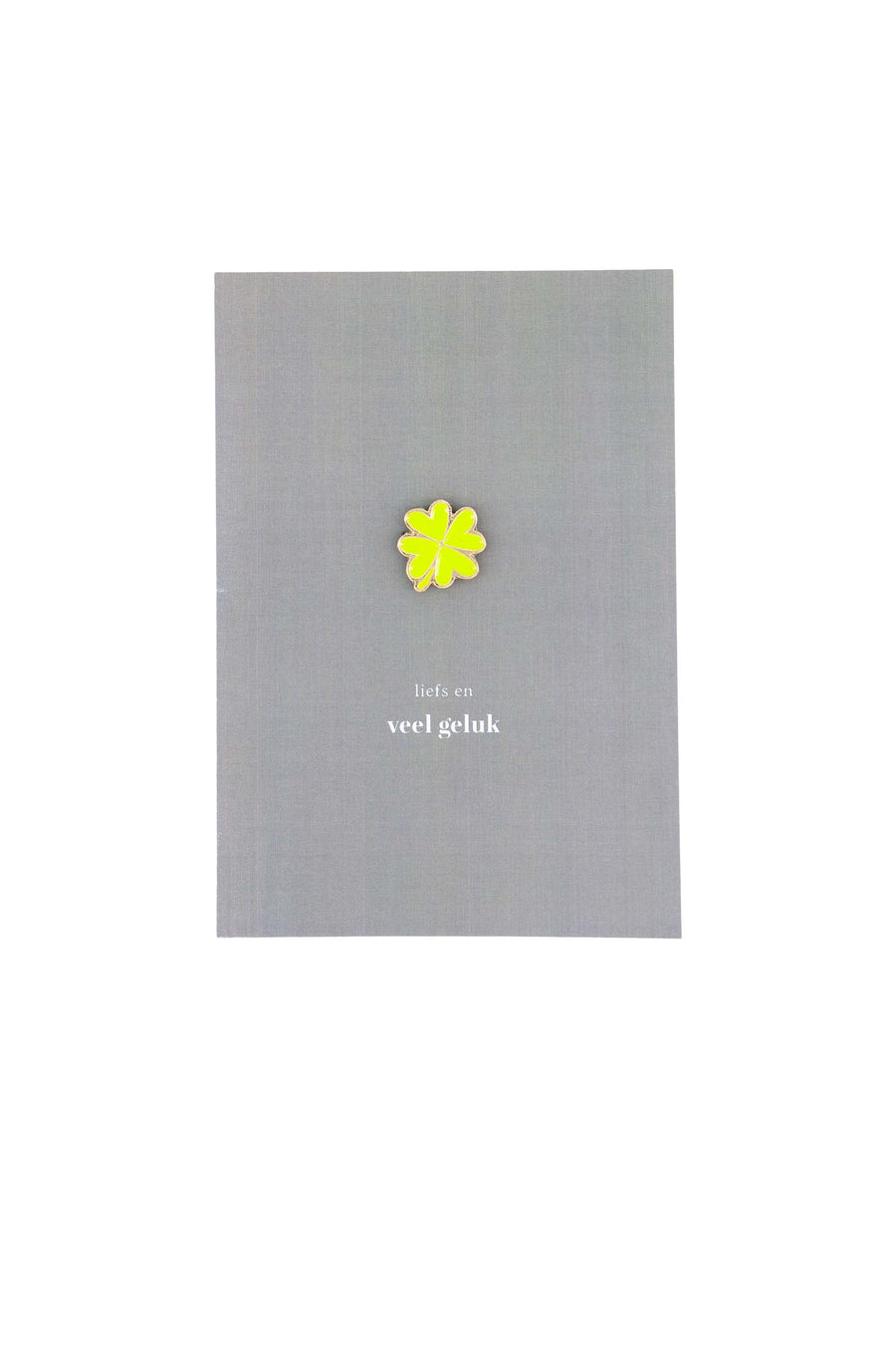 greeting card magnet clover green/yellow | green/yellow