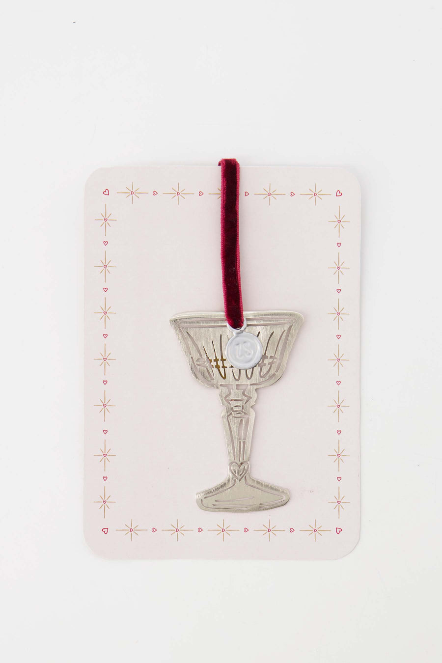 kersthanger metaal glas zilver | zilver