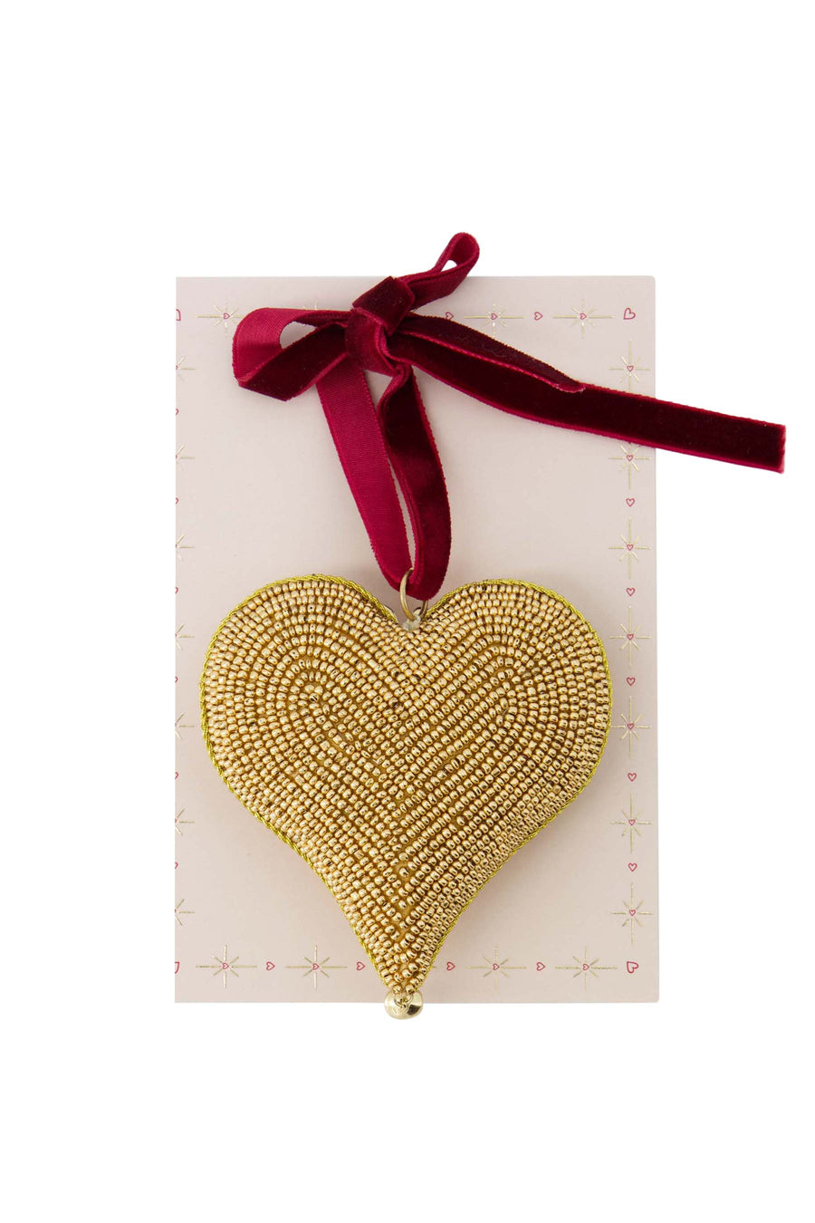 Christmas pendant beads heart gold | gold