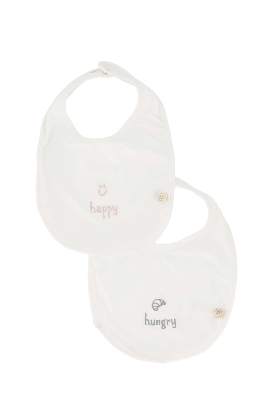 set of 2 bibs white | white