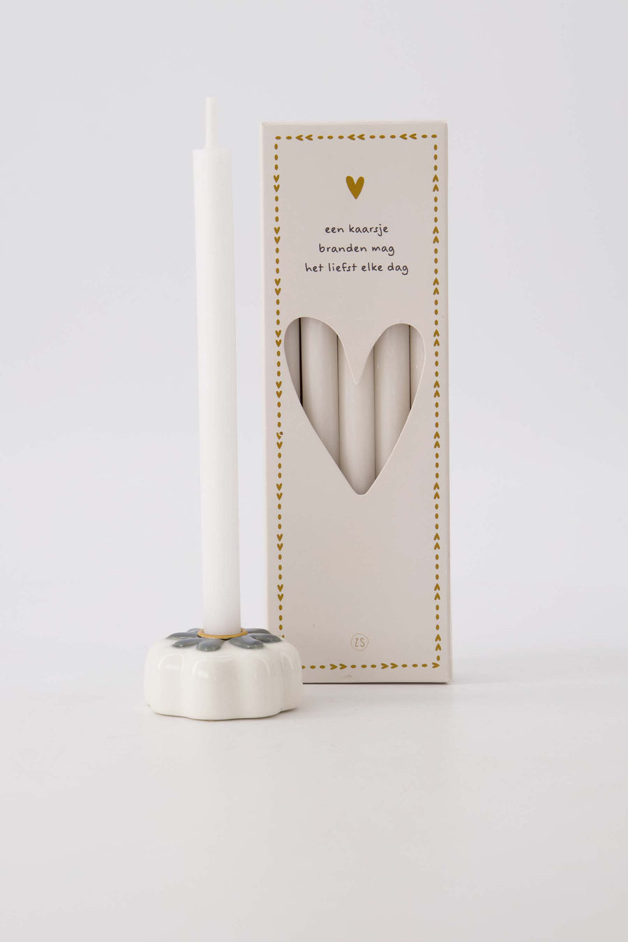 Set Candlestick Ceramic Clover