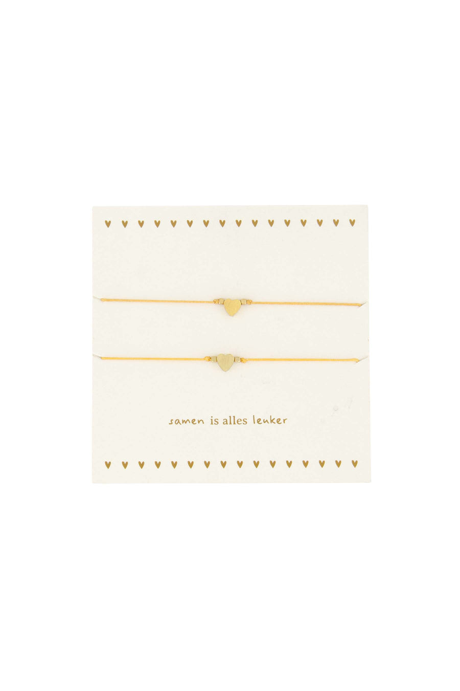 postcard friendship bracelets | white / gold