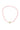 necklace of stripe beads | white / red