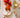 table runner hearts | sand / red