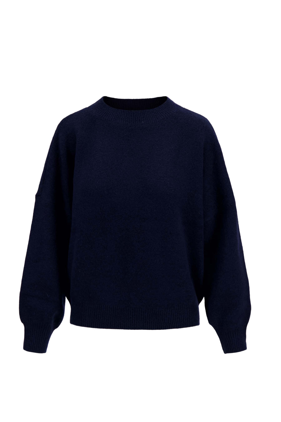 sweater with heart detail | dark blue / red