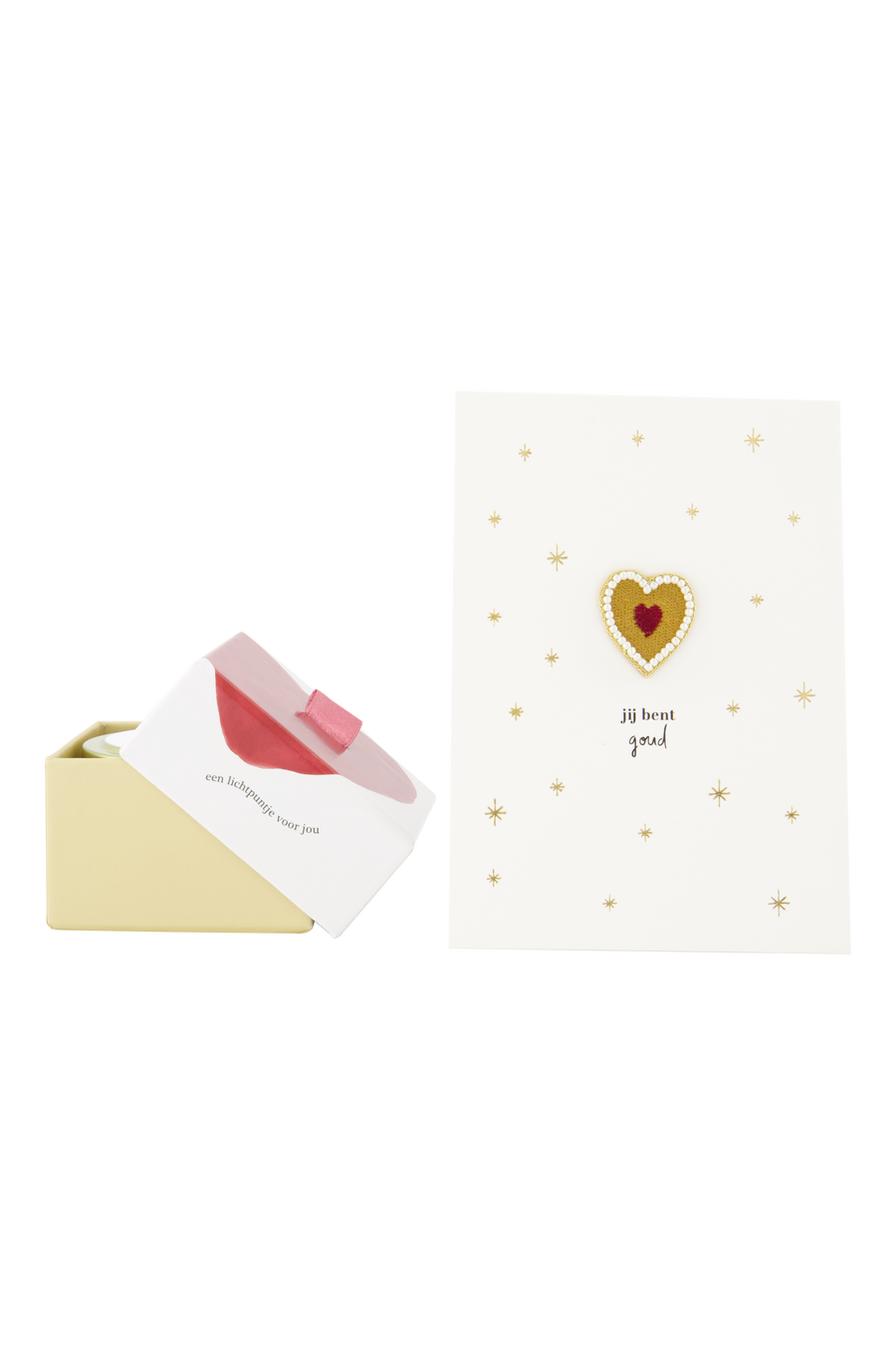 Cadeauset Een Lichtpuntje Voor Jou Goud/Wit/Rood