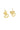 open heart studs earrings | gold