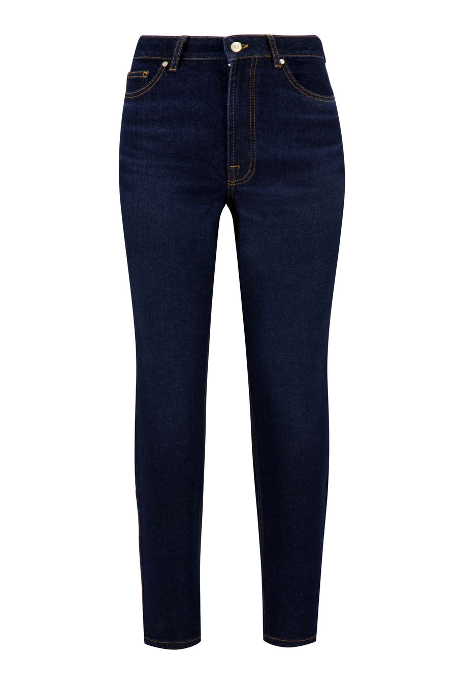 high waist jeans | dark blue