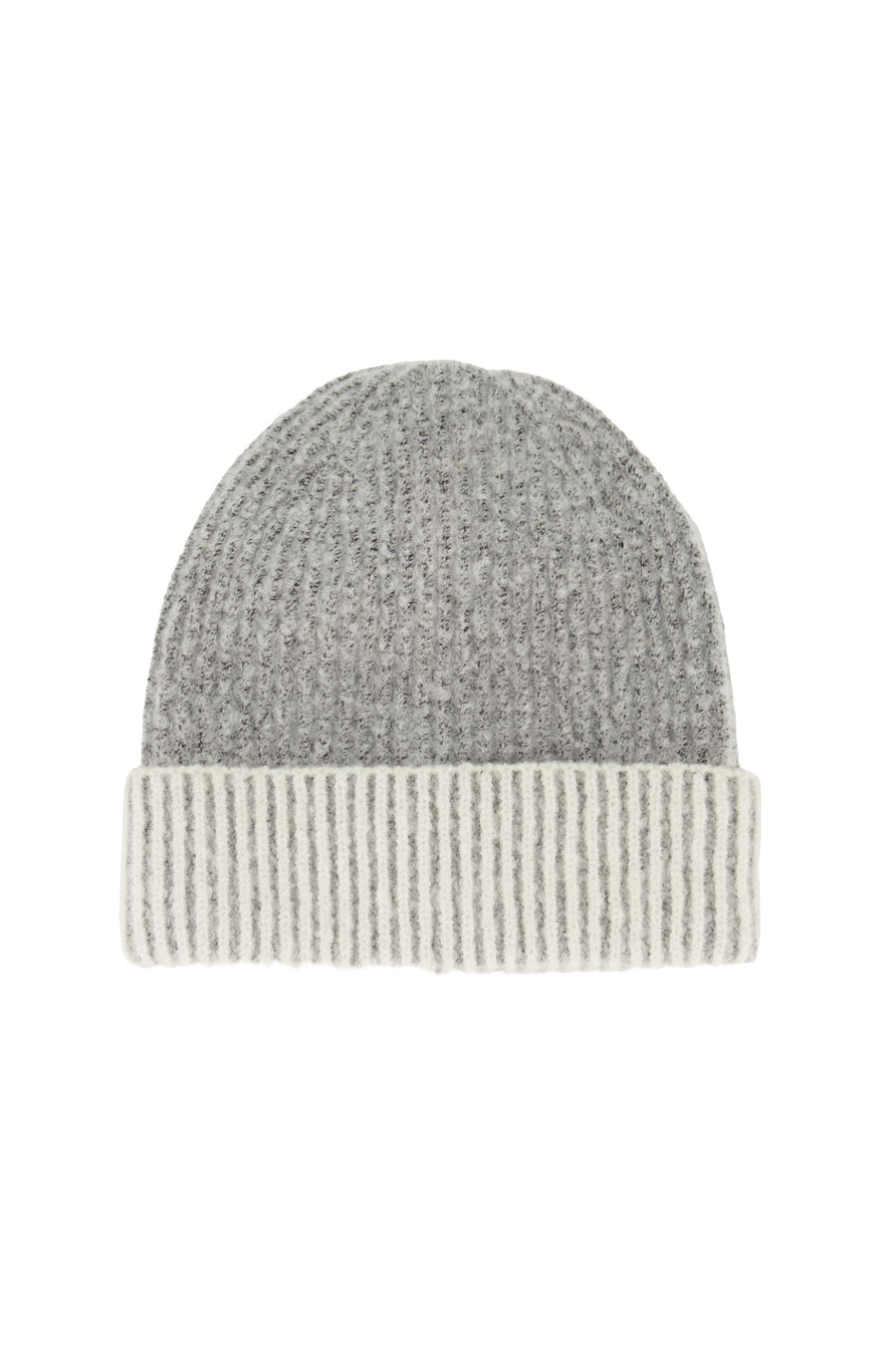 knit hat with tipping | medium gray