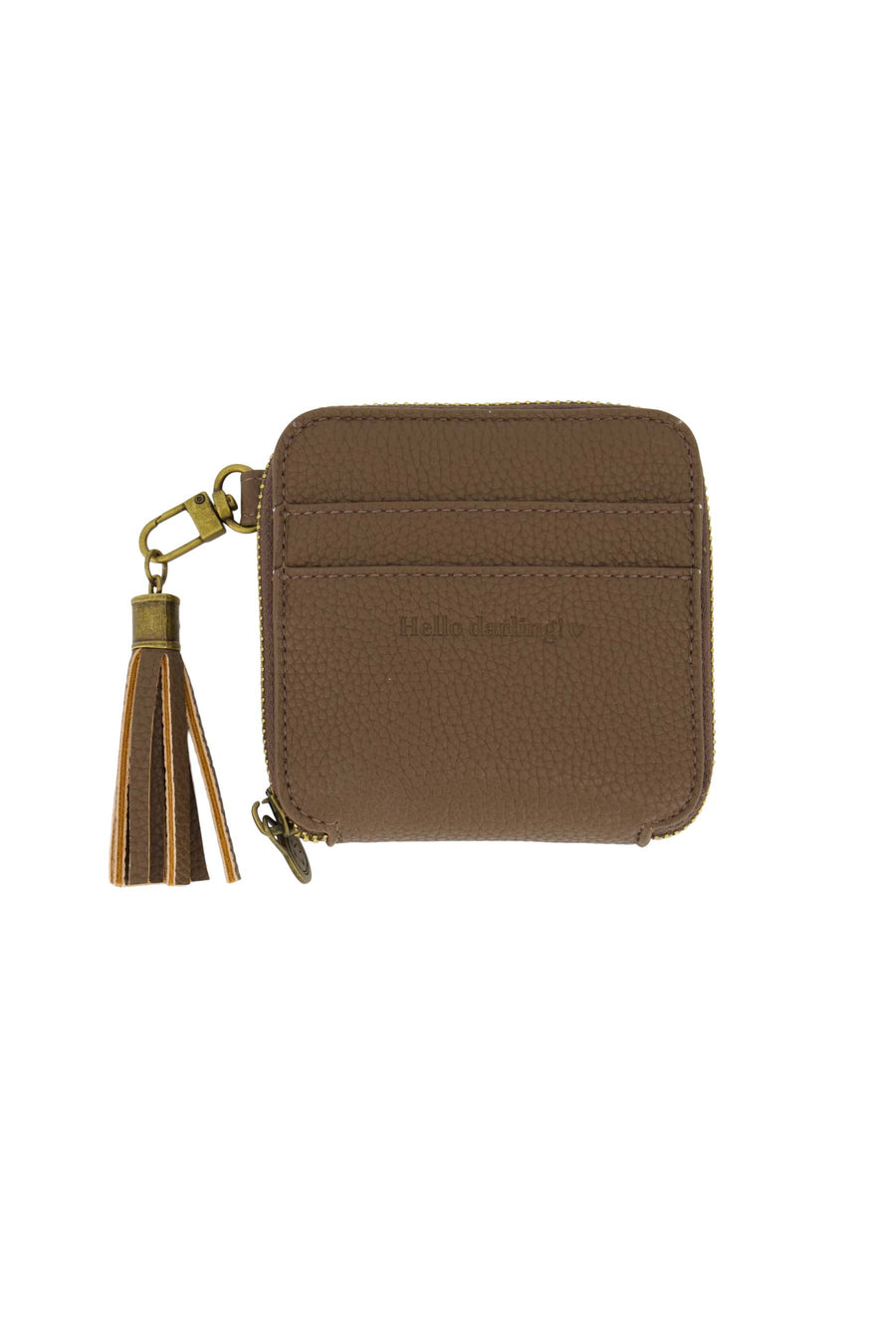 PU wallet with tassel | chocolate brown