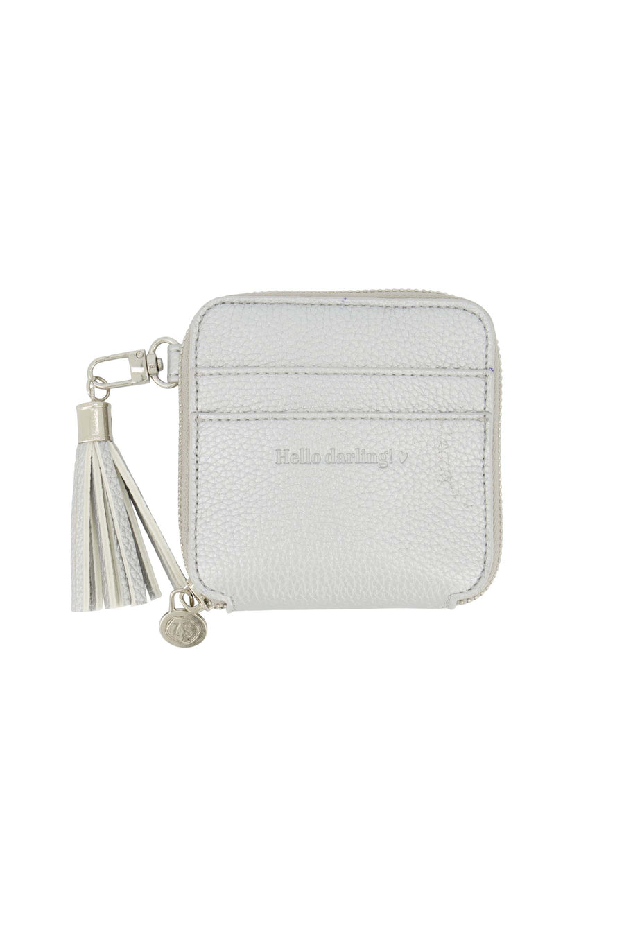 PU wallet with tassel | silver