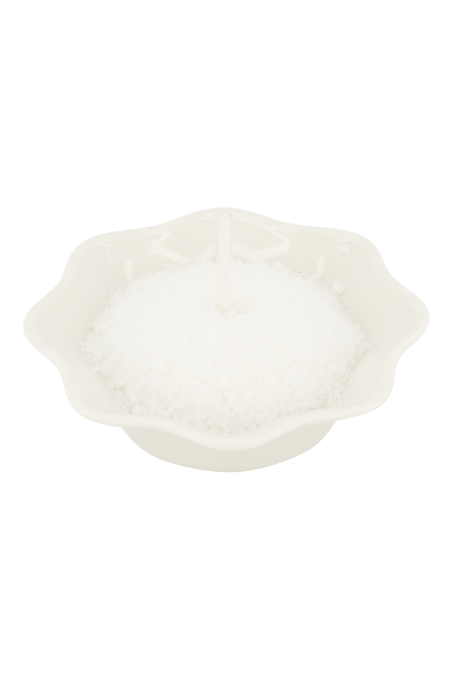 tea light holder ceramic shell white | white