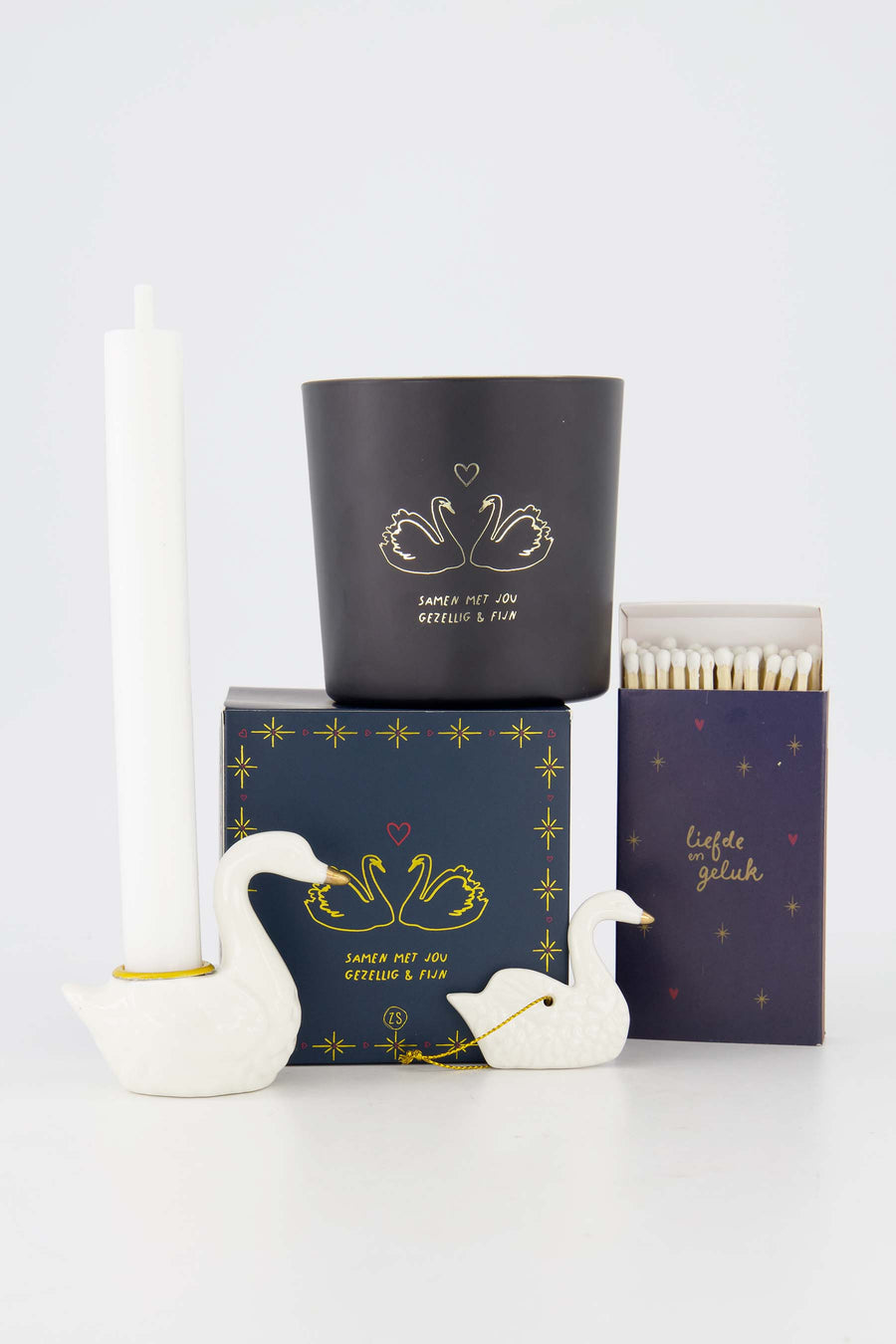 Cadeauset Samen Met Jou Gezellig En Fijn Donkerblauw/Wit