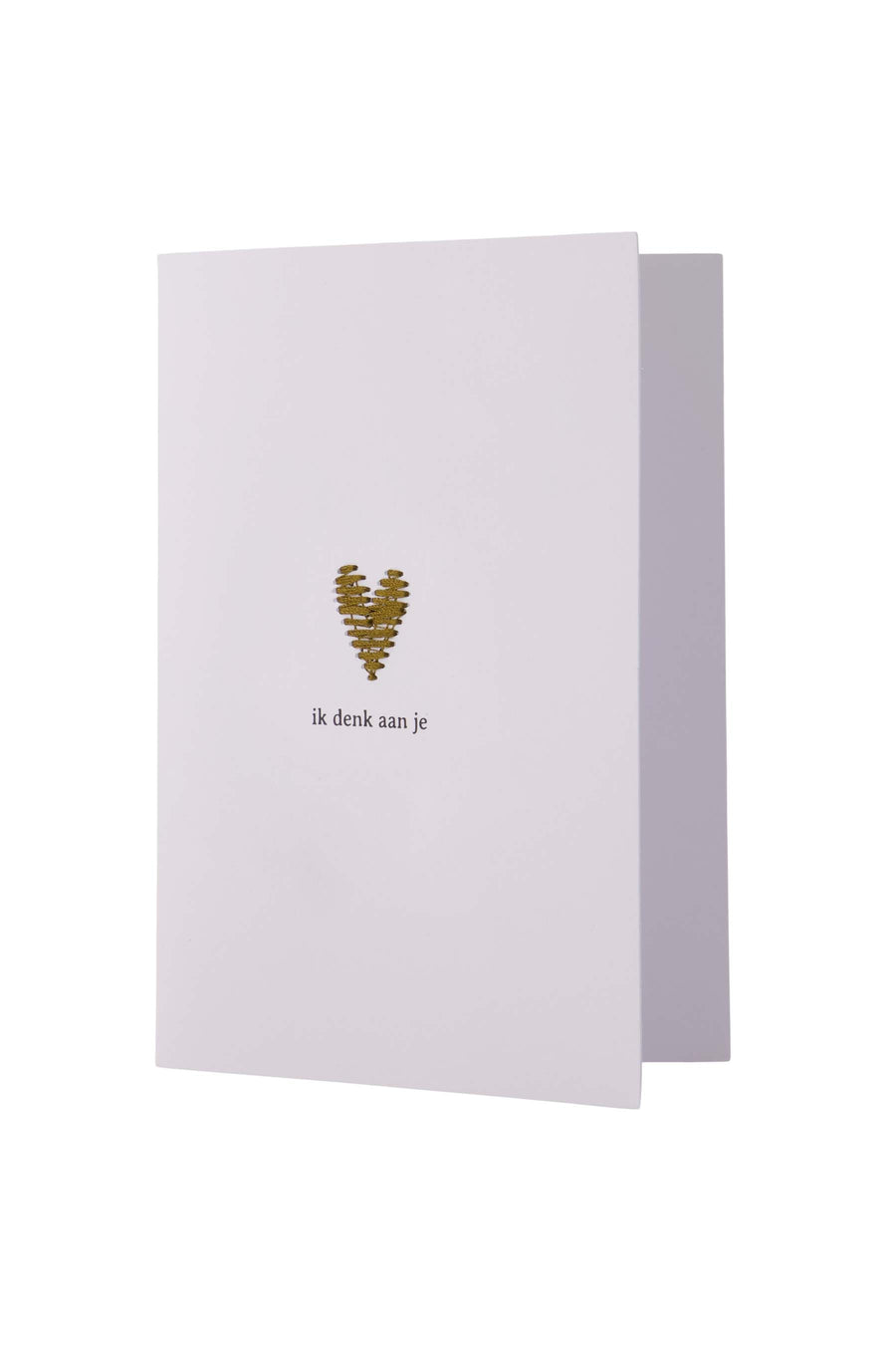 greeting card i am thinking of you | white / gold