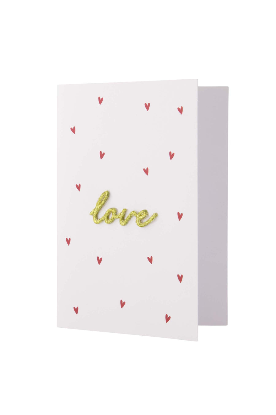 greeting card love ironing logo | gold / white / red