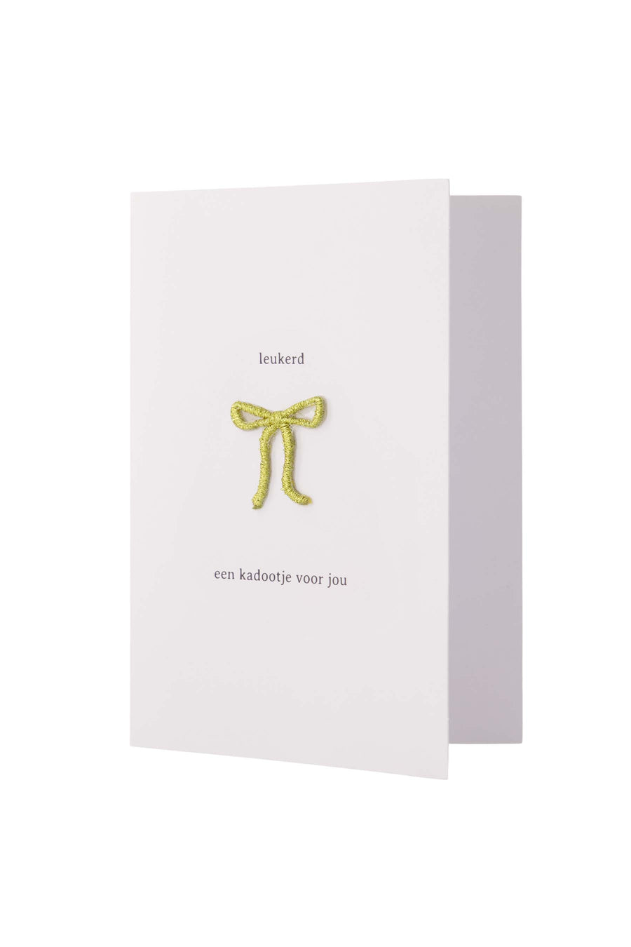 greeting card bow bow | white / gold