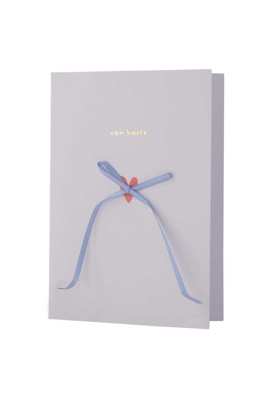 greeting card from heart bow | blue / white