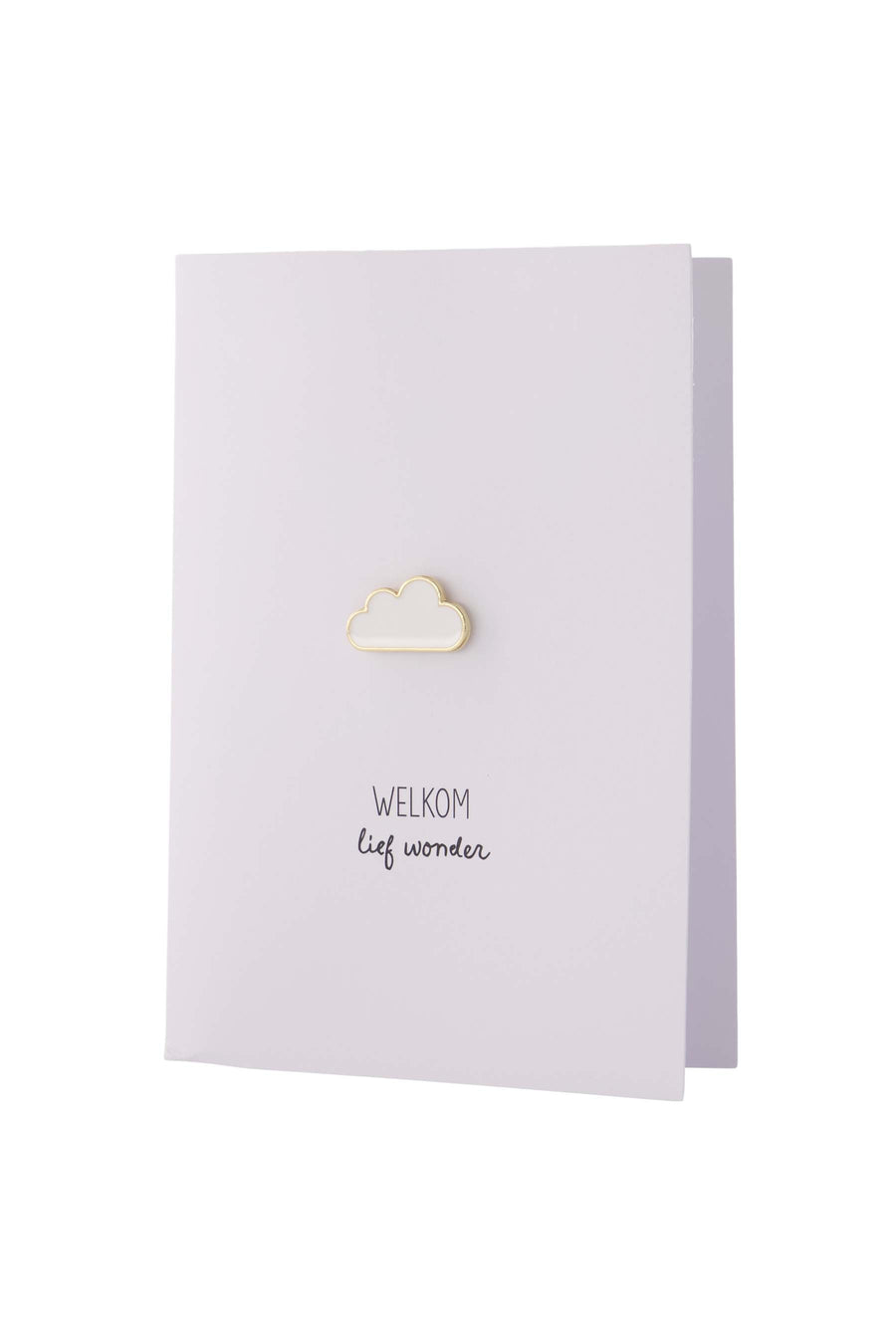 greeting card welcome sweet miracle brooch | white