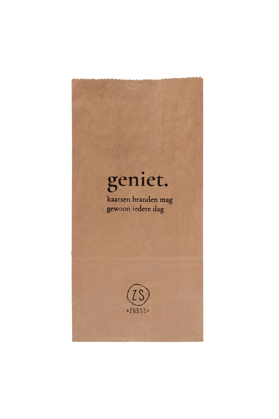 bag for the candles stapled | kraft