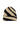 knit hat with zebra pattern double | black / kit